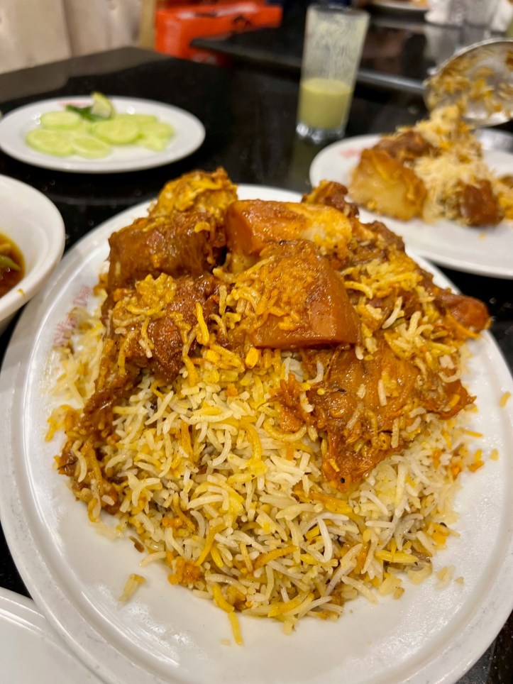 Plate of kacchi biryani served at Sultan's Dine Restaurant