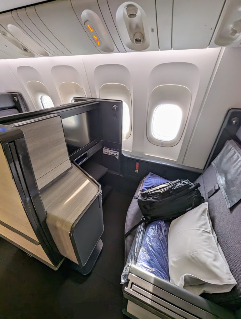 The Room Business class seat on ANA