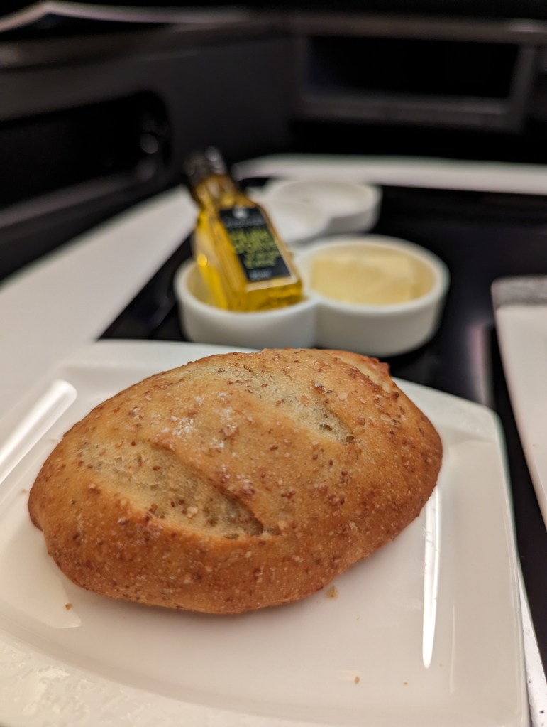 Bread served on ANA business class