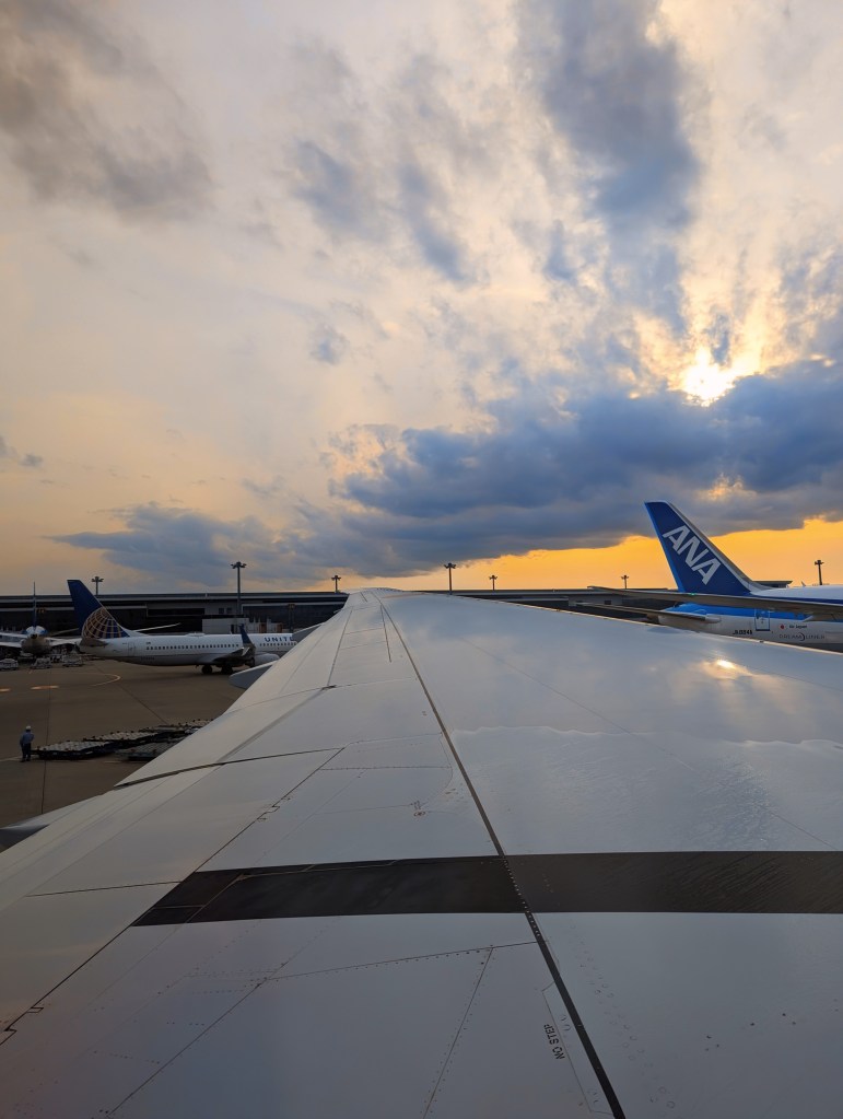 View from window set of ANA at Narita International Airport (NRT)
