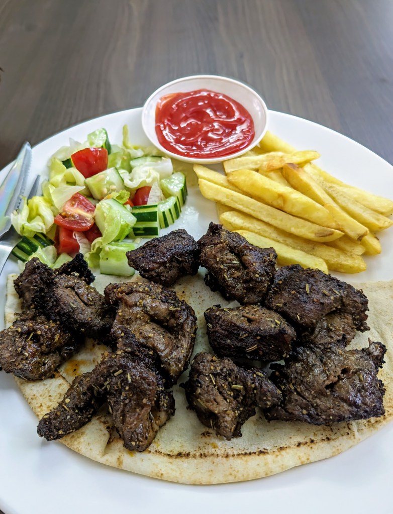 Kebab and fries from Middle Eastern restaurant in Kuala Lumpur