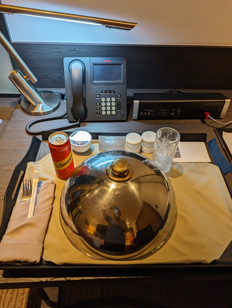 Meal ordered through room service at Sama Sama Hotel in Kuala Lumpur, Malaysia.