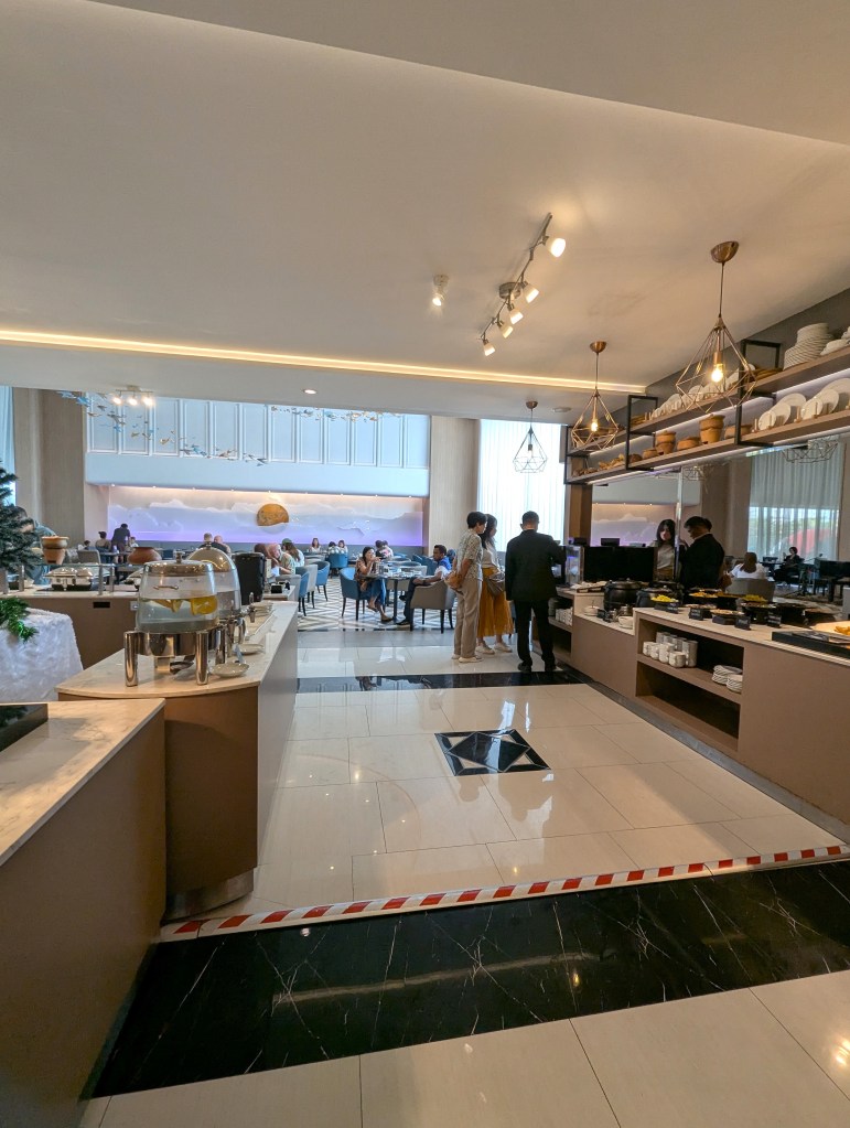 Breakfast area at Siam Mandarina Hotel, Bangkok, Thailand.