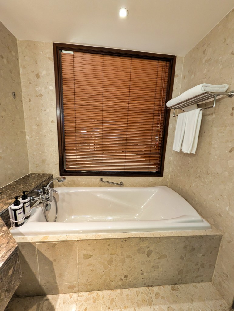 Bathtub at Hyatt Regency Hotel Suvarnabhumi Airport Bangkok