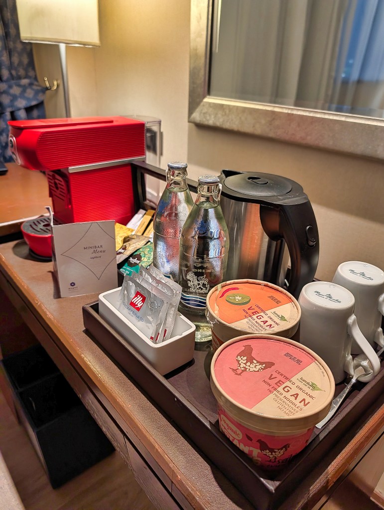 Complimentary drinks and snacks provided by Hyatt Regency Hotel Suvarnabhumi Hotel Bangkok