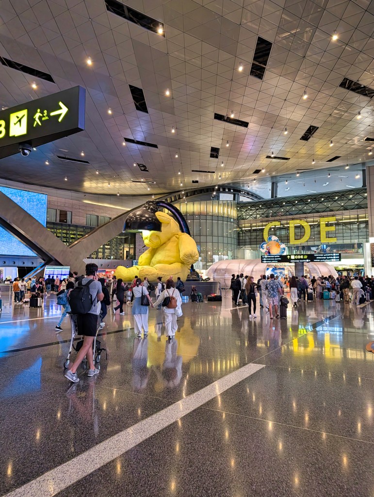 Doha Hamad International Airport showing Lamp Bear