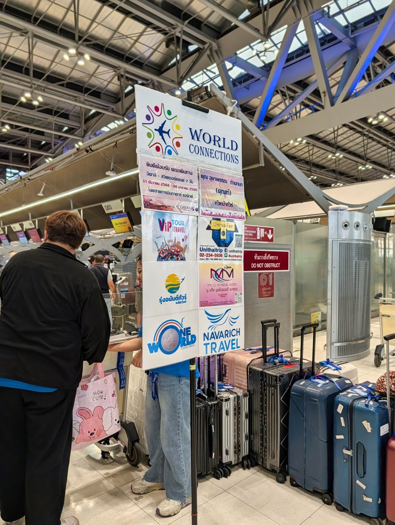 World Connections Tour group at Bangkok Suvarnabhumi International Airport