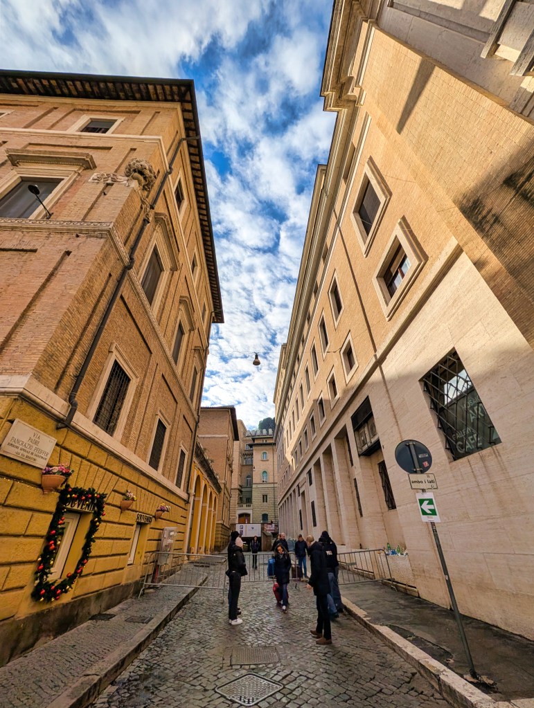 Alleyway to Via Della Conciliazione avenue in Vatican City