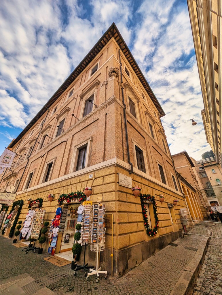 Building at corner of Via Della Conciliazione avenue in Vatican City