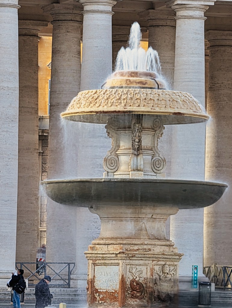 Fountain in St. Peter's Square in Vatican City