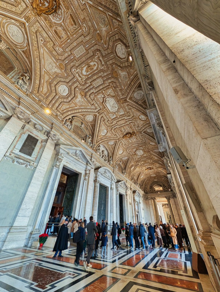 Interior hallway in St. Peter's Basilica in Vatican City