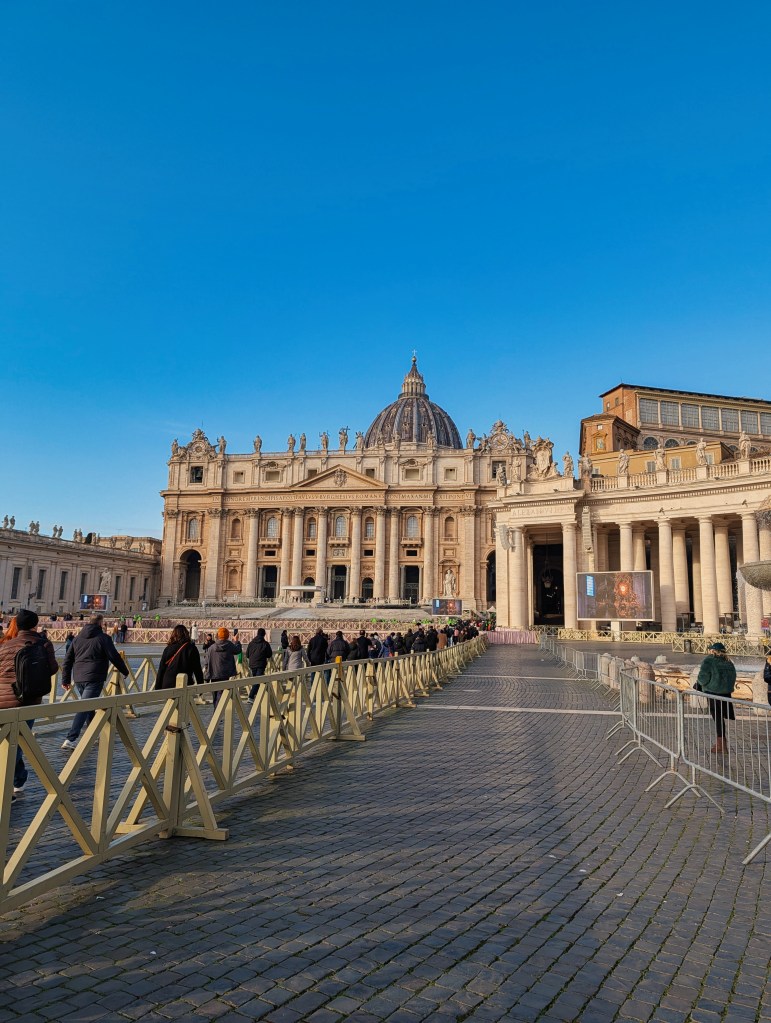 Line to enter St. Peter's Basilica in Vatican City