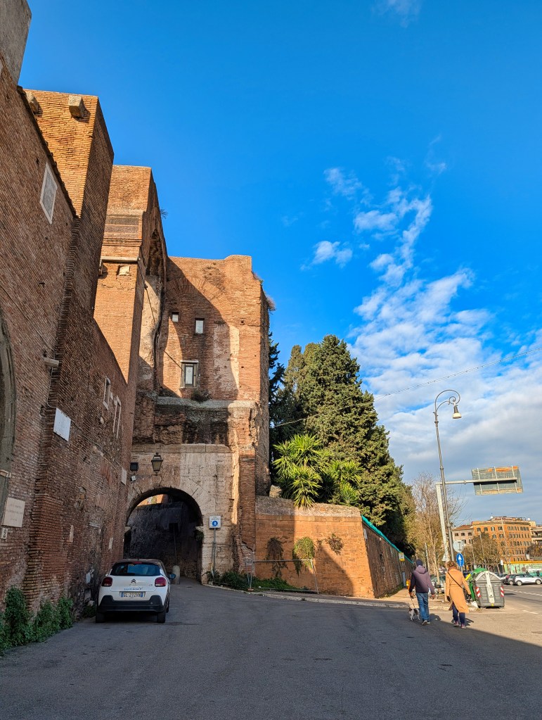 Path to Colosseum in Rome Italy