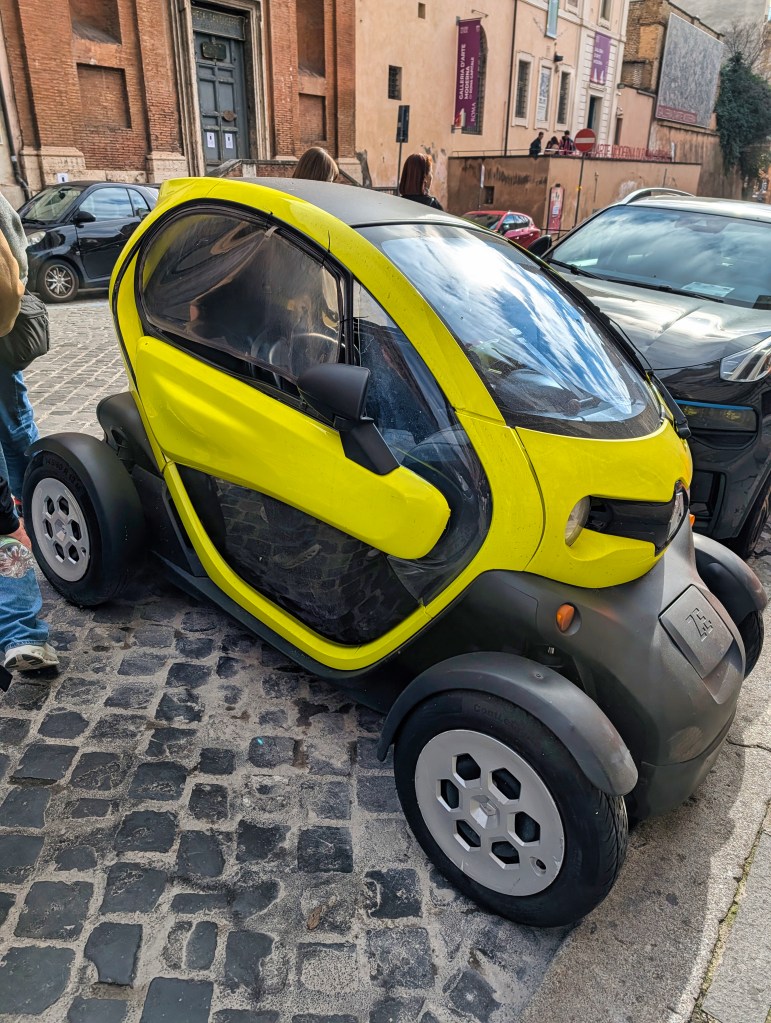 Small four wheeler seen in Rome, Italy.