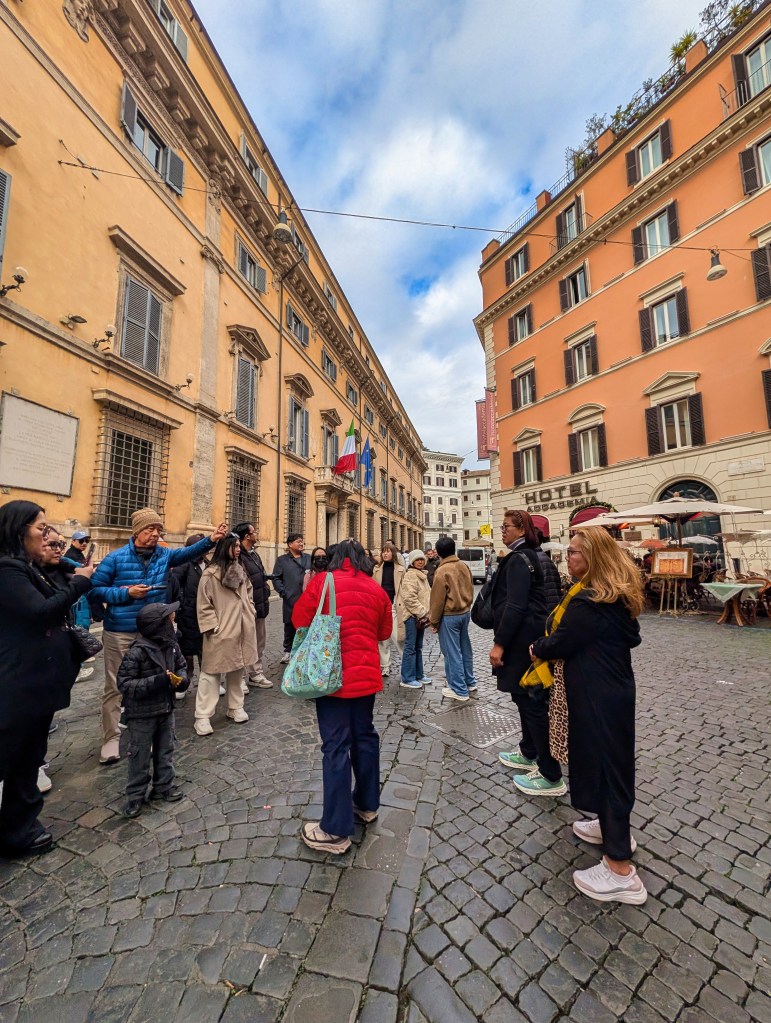 Tourists in Rome, Italy.