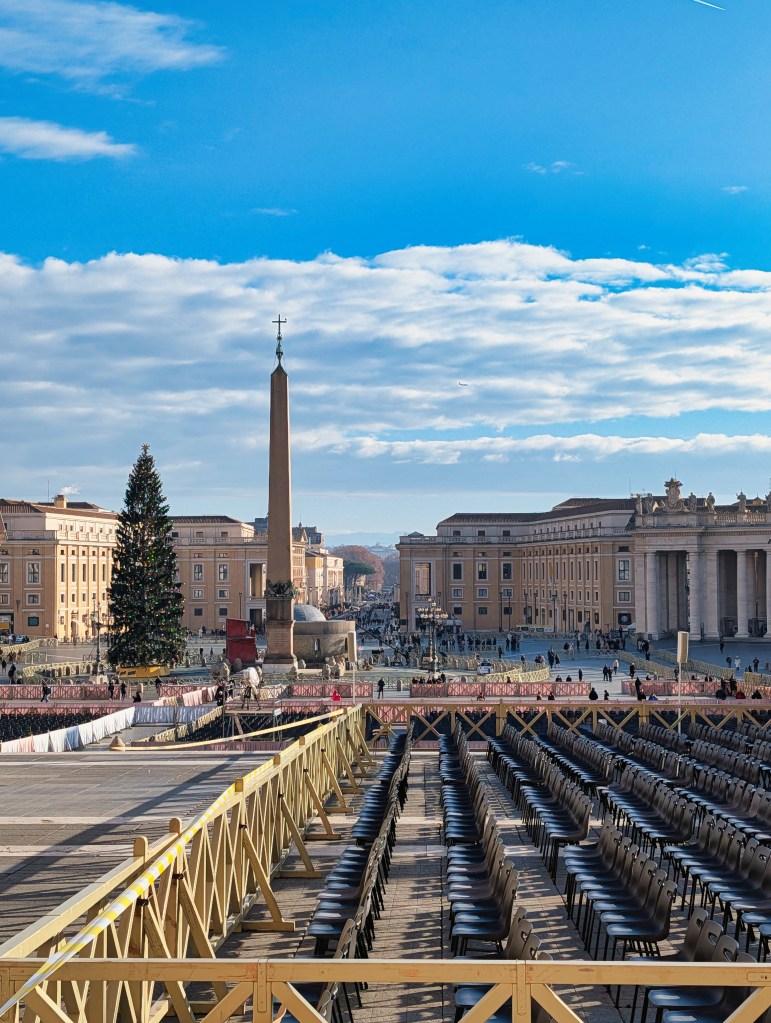 View of St. Peter's Square from St. Peter's Basilica in Vatican City